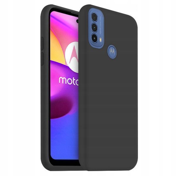 Etui Silikonowe Matowe Plecki Do Motorola Moto E30 / E40 / E20S Czarne