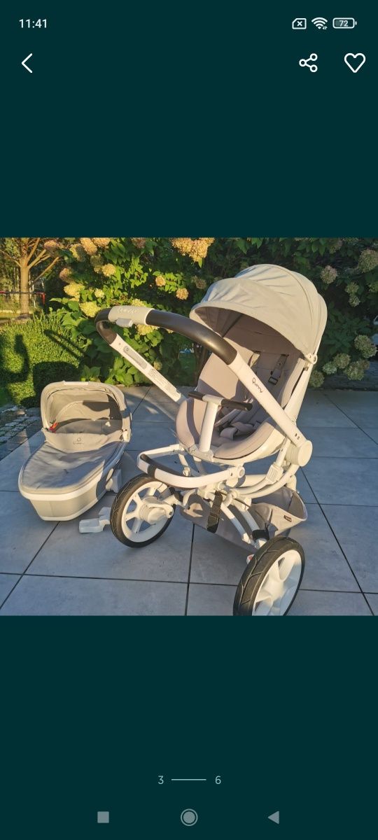 Wózek Quinny Mood 3w1 plus baza ISOFIX Maxi Cosi.