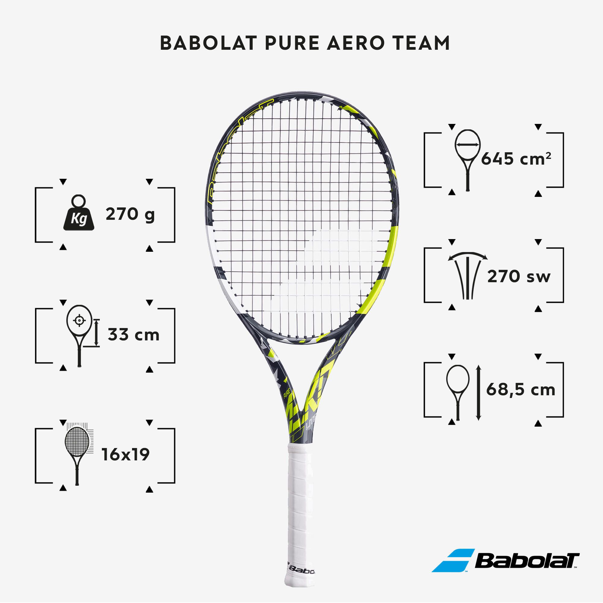 Raquete de Ténis Babolat Pure Aero Lite Adulto Cinza