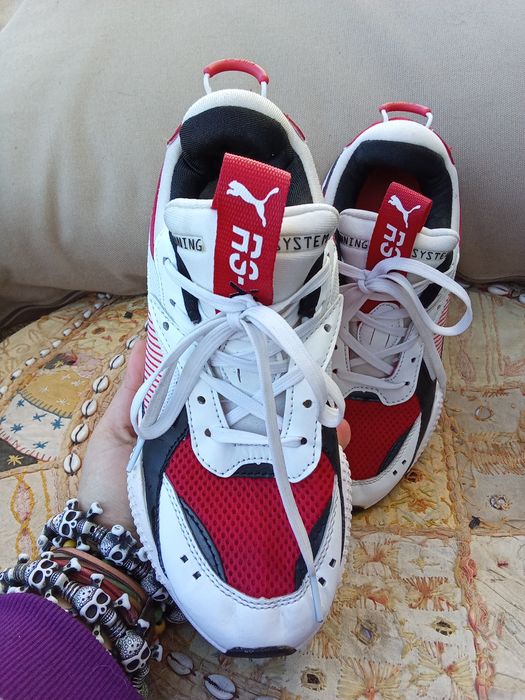 Ténis sapatilhas Puma Roxas basket desporto