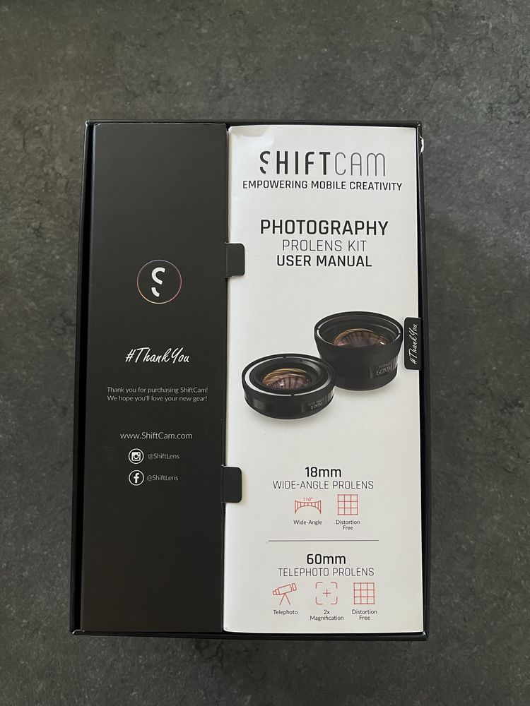Shiftcam ProLens Kit zestaw obiektywów do smartfona 18mm i 60 mm