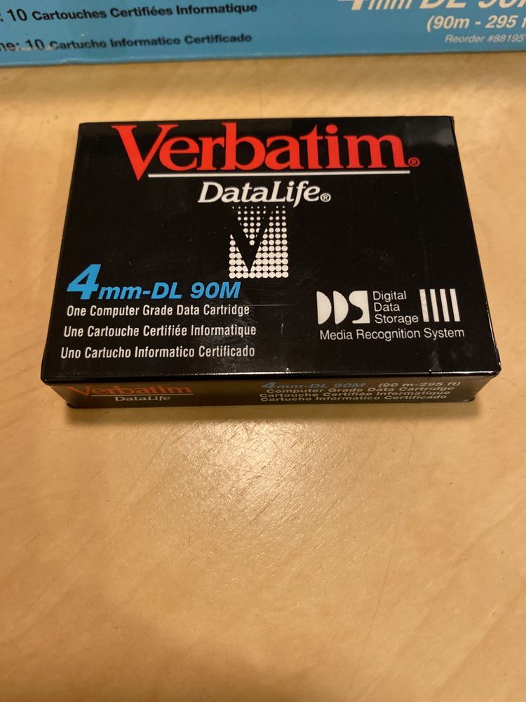 VERBATIM 4mm DL-90M DATA CARTRIDGE 2 GB nowe 10sztuk