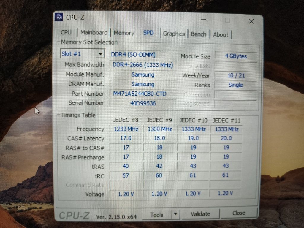 Оперативна пам'ять Samsung M471A5244CB0 SO DIMM DDR4 2666Mhz 2*4GB