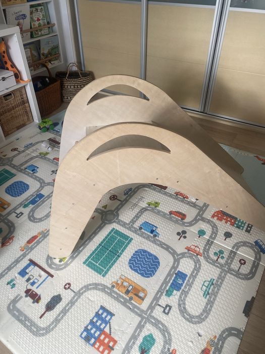 Escorrega madeira montessori