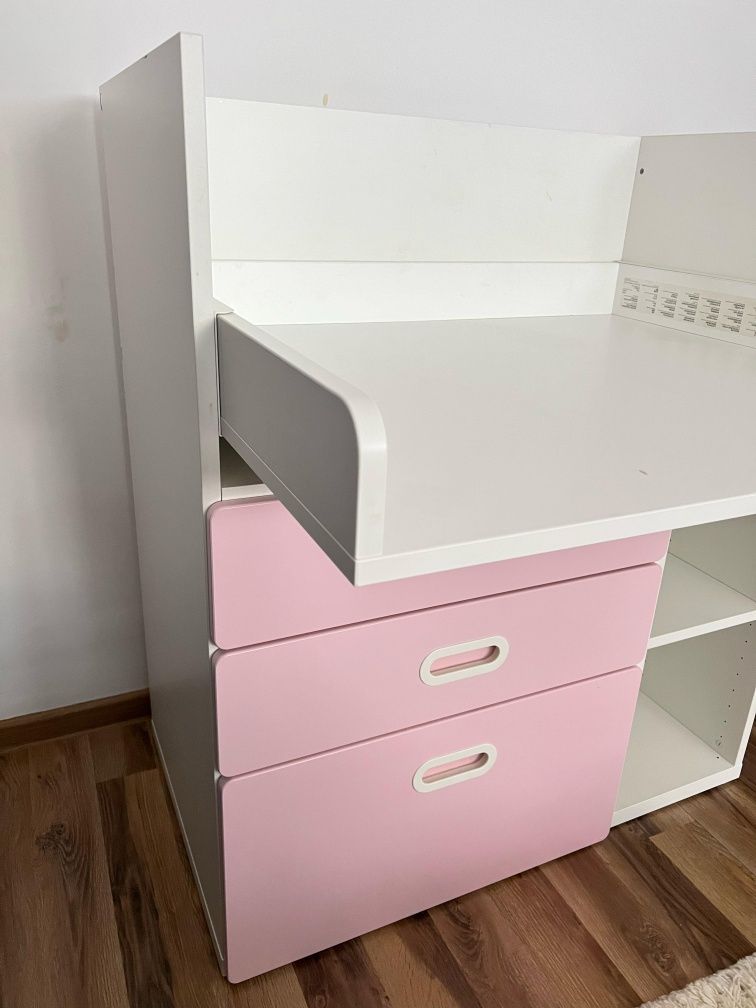 Stół do przewijania IKEA STUVA / FRITIDS – biały, z szufladami