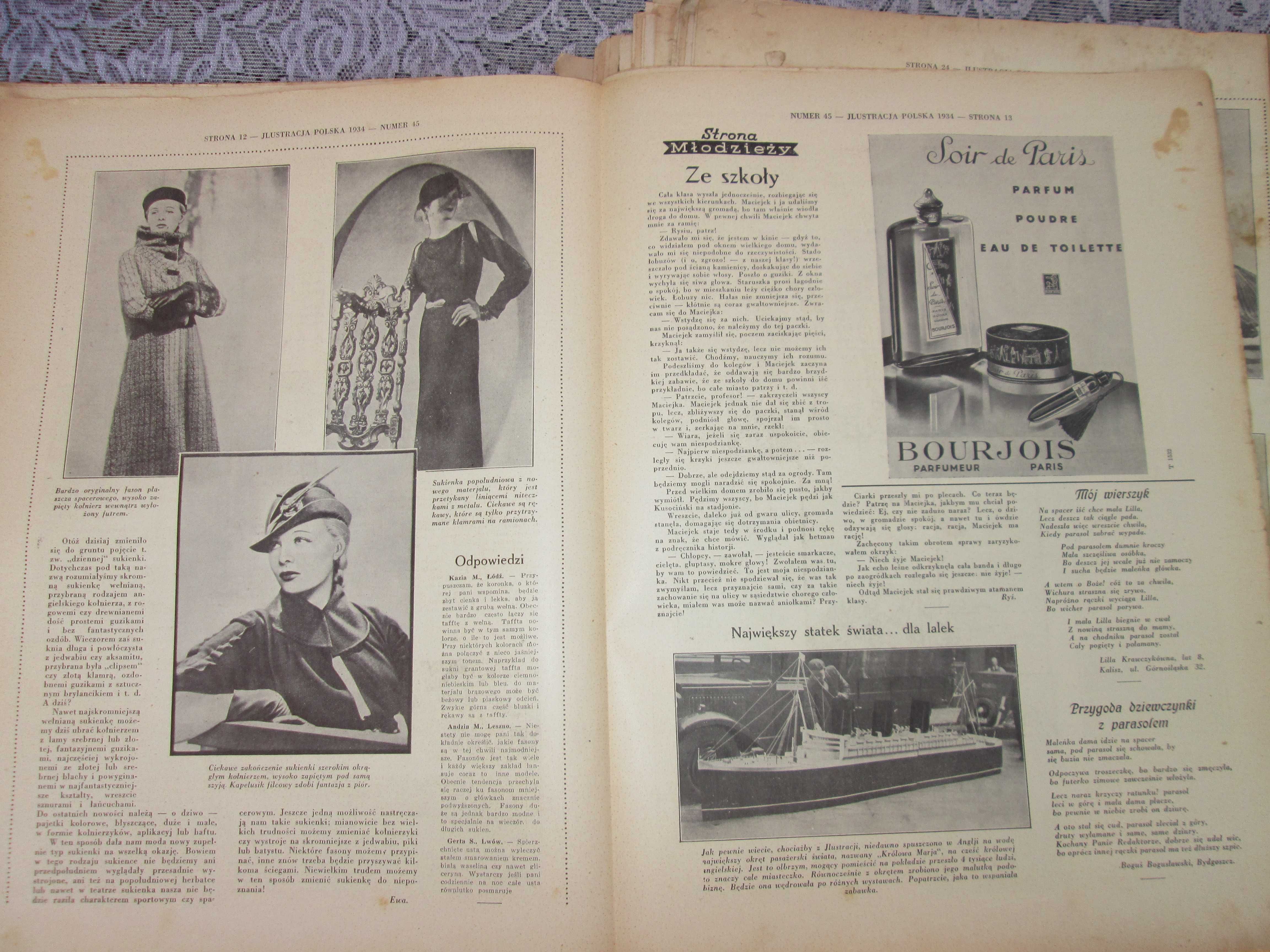 Gazeta czasopismo ILUSTRACJA 1934 rok Drukarnia Poznań Unikaty 50 szt