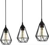 Lampa sufitowa EGLO Tarbes Vintage 94189 wisząca Czarna Nowa