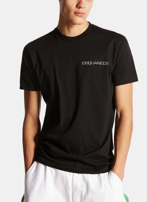Dsquared2 czarny t-shirt Palm Beach rozmiar L new collection SS25
