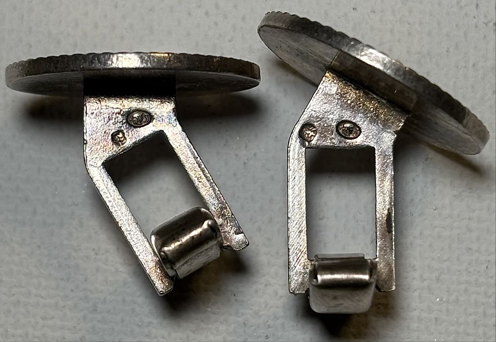 Spinki mankietowe WARMET Srebro 3 Cyzelowane w Rozetę