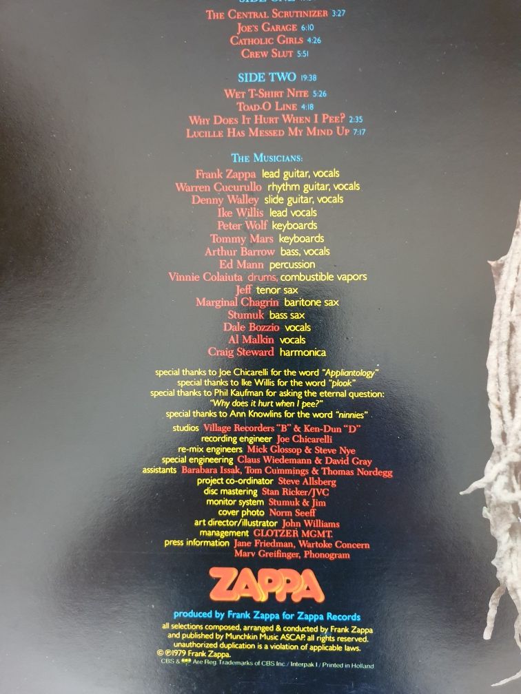 Frank Zappa- 3 Lp. winyl