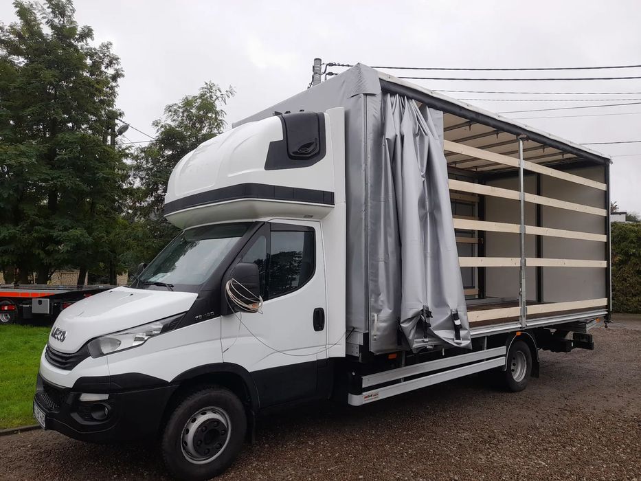 Iveco DAILY 70C18 72C18 dmc 7,2T 180Koni 15 Europalet 2x FIRANKA + ODSUWANY DACH -Sypialnia- WINDA CHOWANA 1000KG POLSKI SALON-- NISKI PRZEBIEG!!!