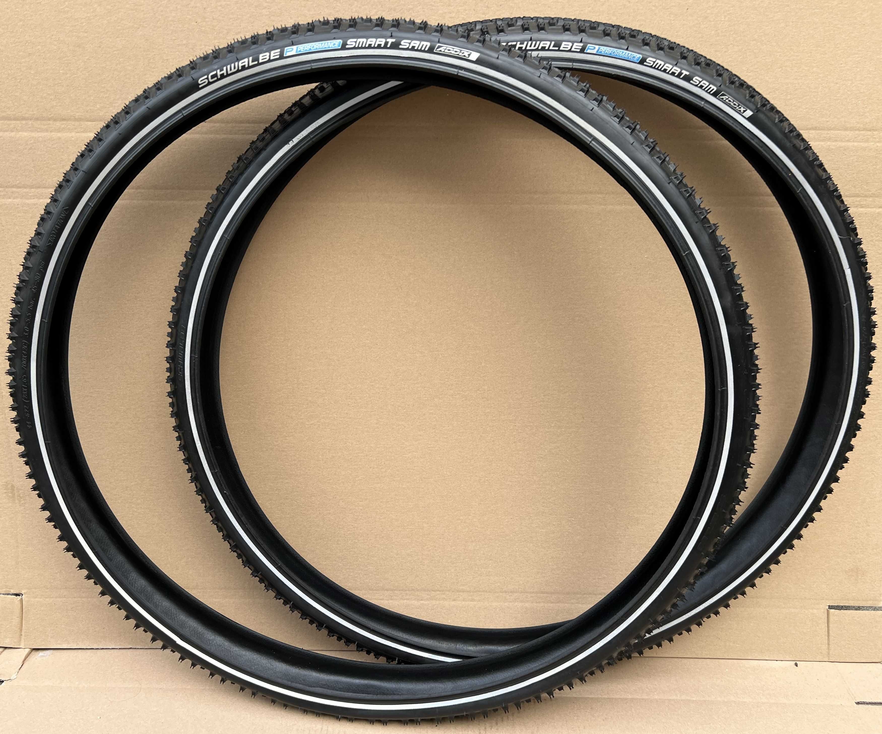 Opony SCHWALBE SMART SAM 28x1,65" ADDIX 44-622 Gravel NOWY Komplet 28"