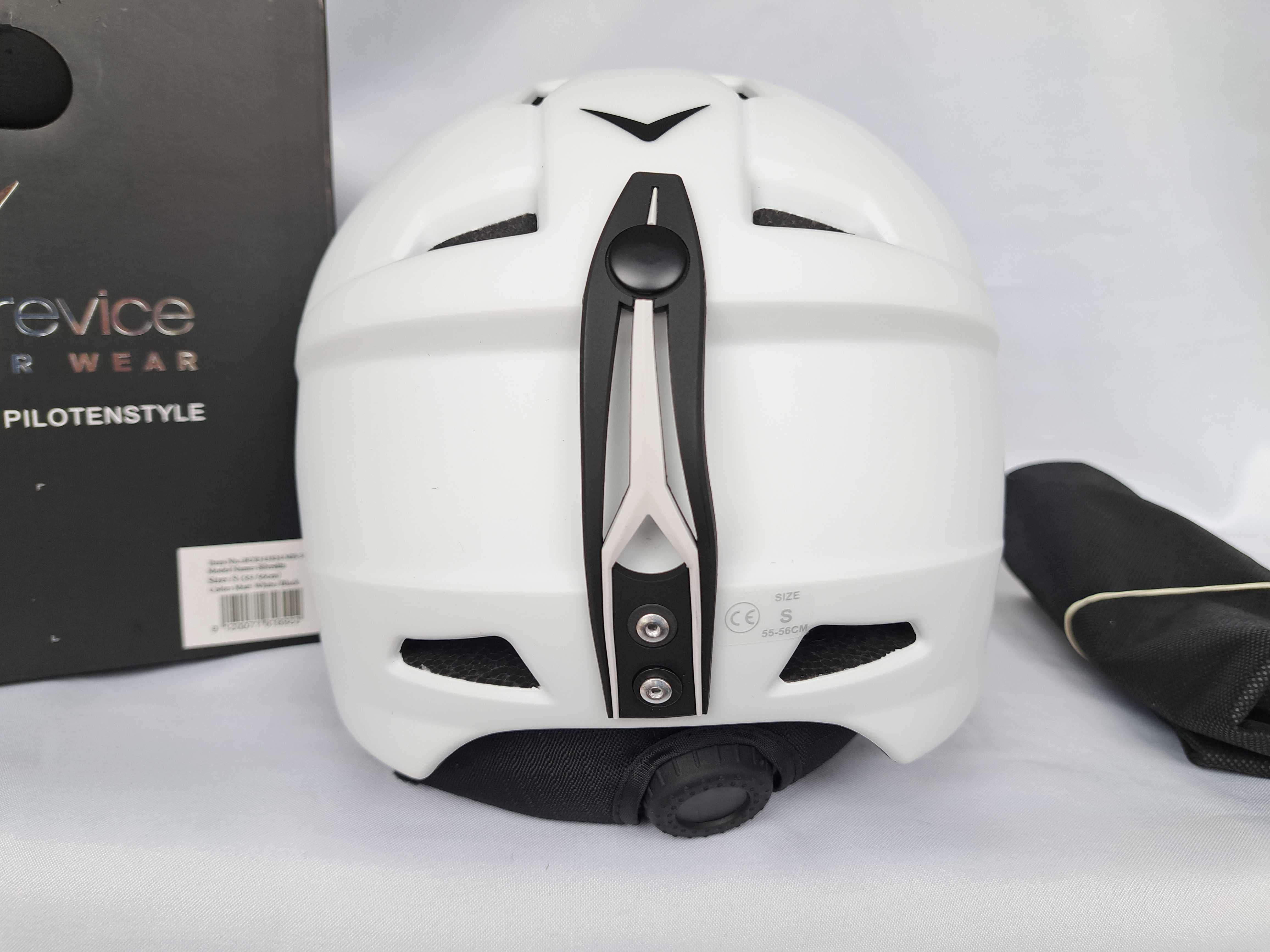 Kask narciarski Black Crevice Silvretta Matt White Black S 55-56cm