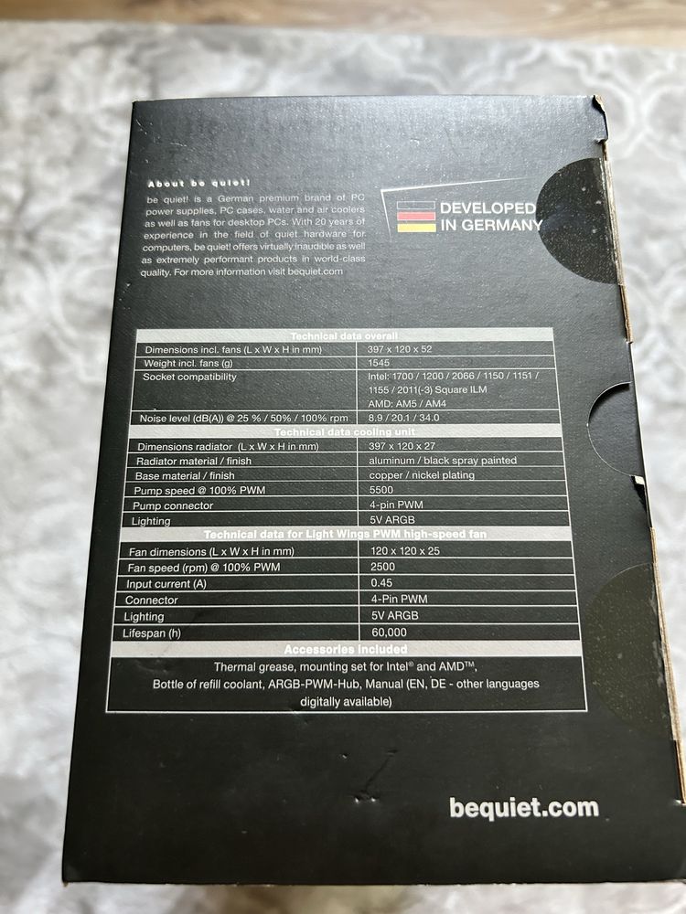 Chlodzenie wodne be quiet pure loop 2fx 360mm