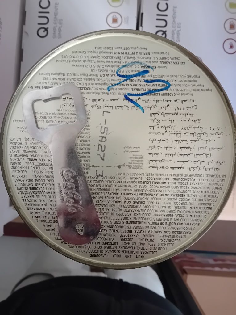 Lata coca cola chupa chups antiga