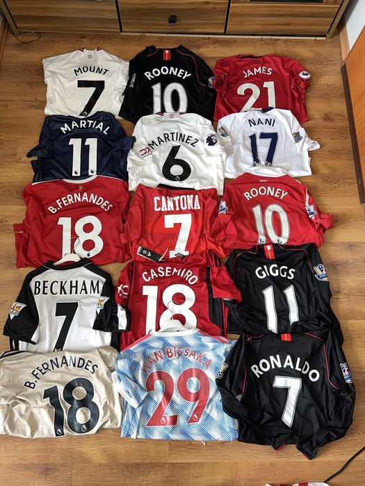 Jersey Manchester United Beckham Ronaldo Nani Rooney Giggs Cantona