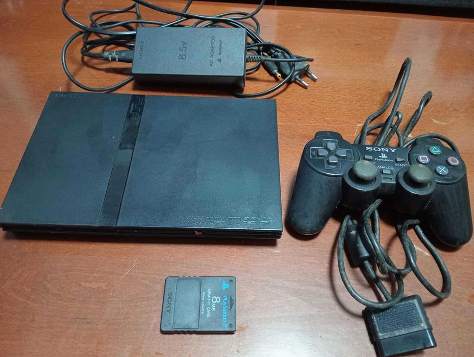 ps2 slim com acessórios