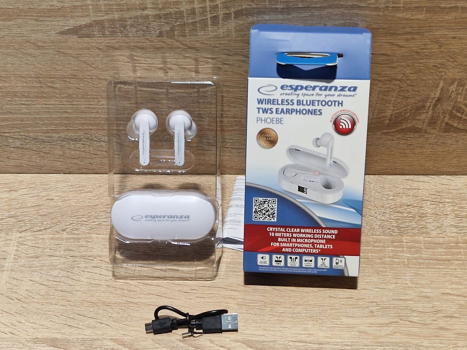 Słuchawki douszne bluetooth esperanza tws phoebe bezprzewodowe