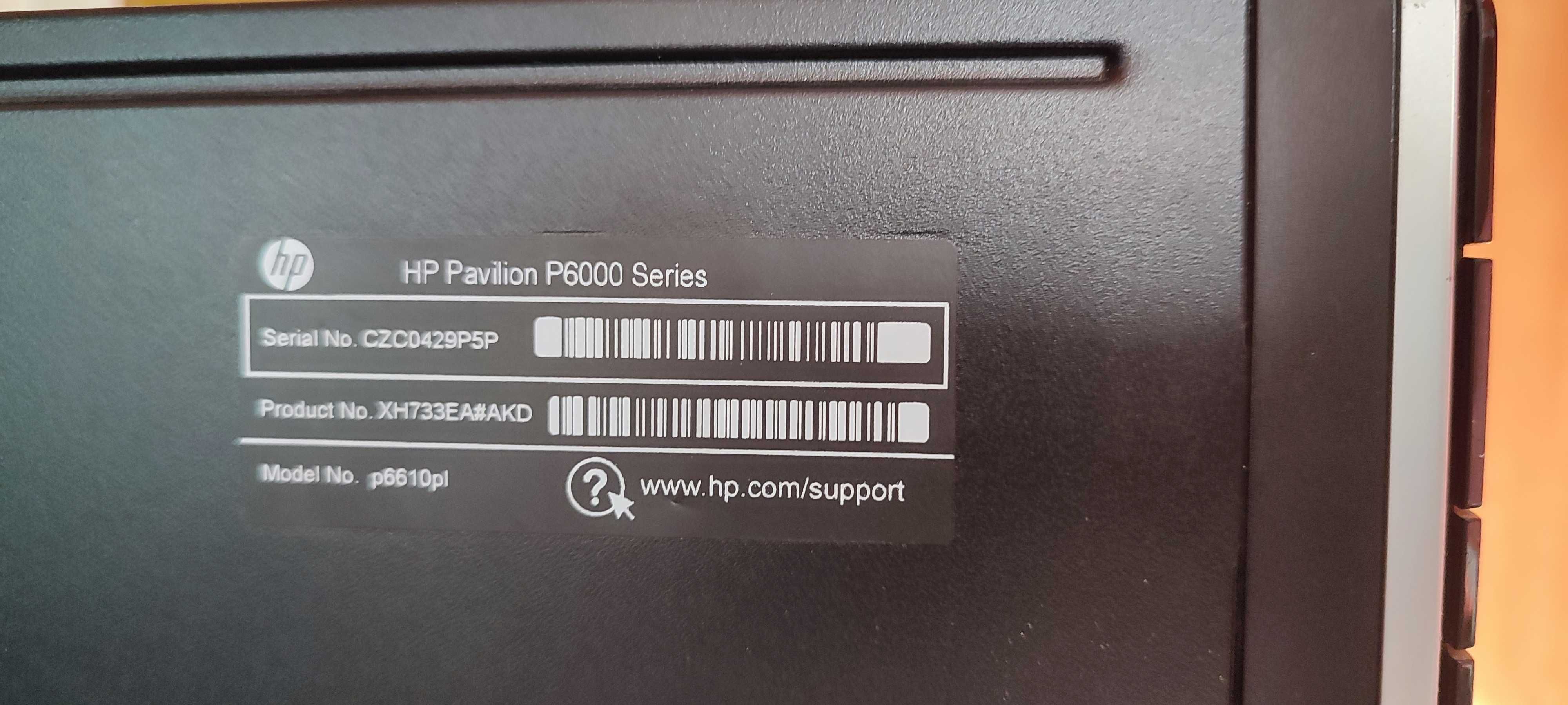 Komputer stacjonarny HP Pavilion P6000 plus klawiatura MSI