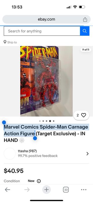 Marvel Comics Spider-Man Carnage Action Figure