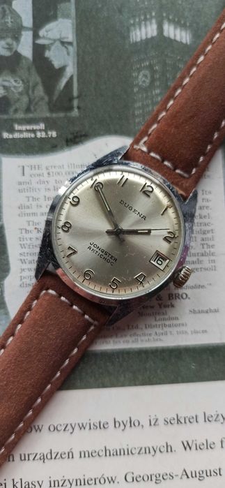 Szwajcarski zegarek mechaniczny DUGENA Jongster