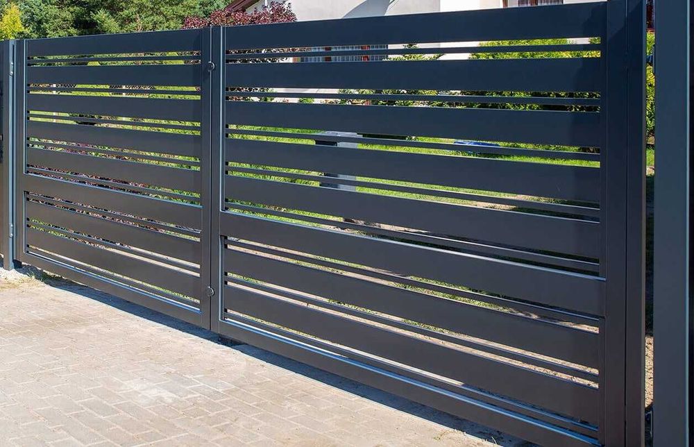 Brama wjazdowa palisadowa dwuskrzydłowa / przesuwna P-80-30