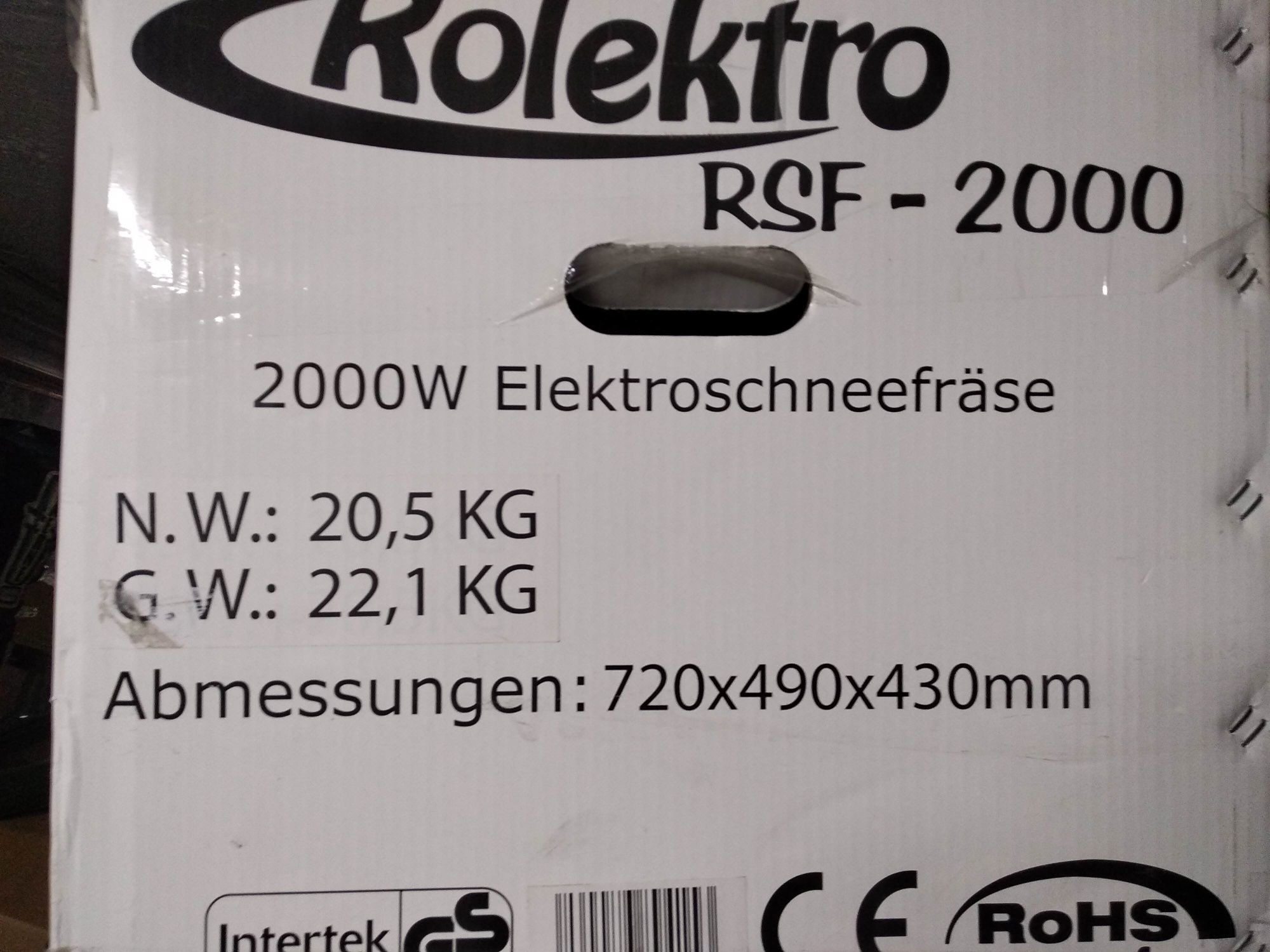 Odśnieżarka elektryczna Rolektro+ 30m kabla