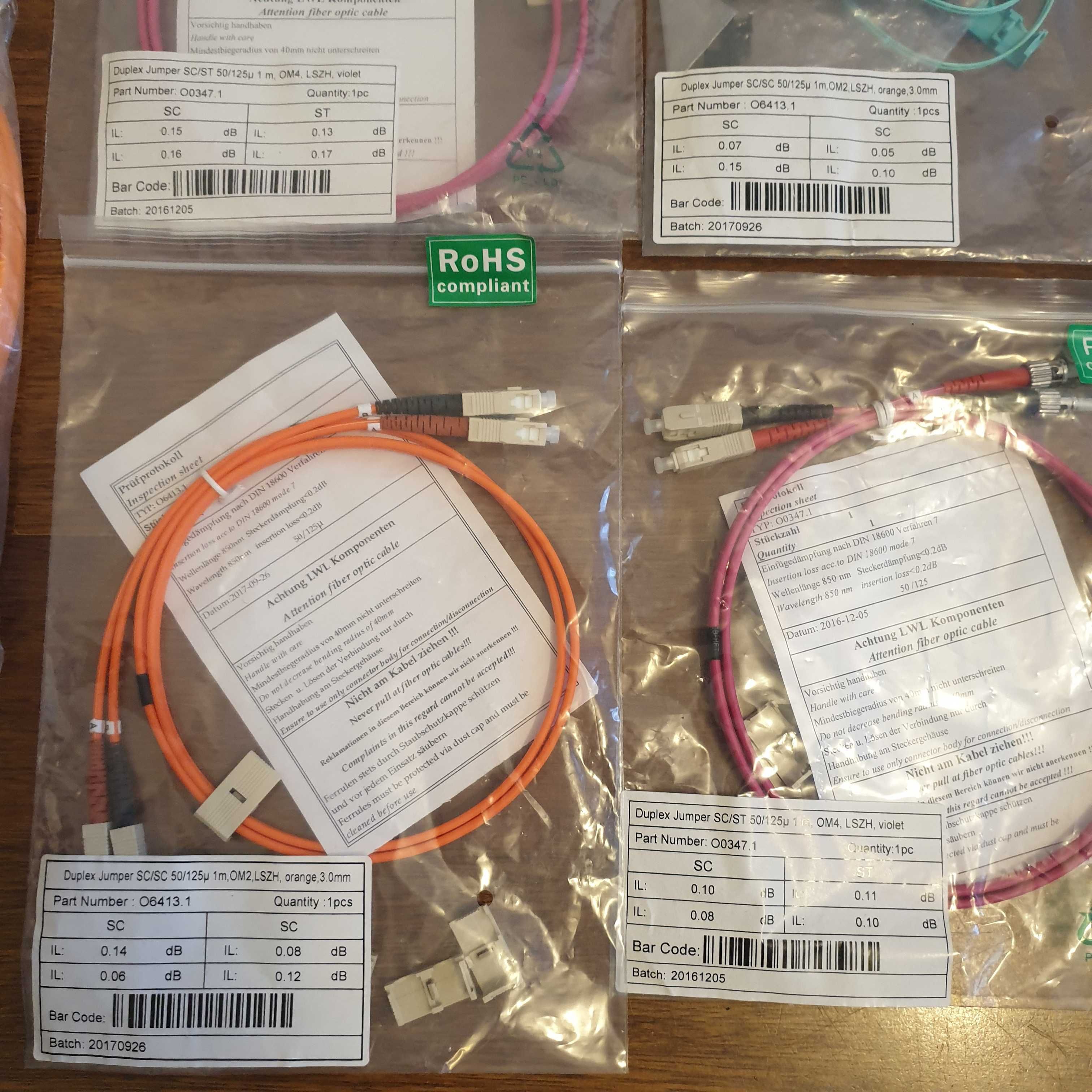 Kabel światłowodowy (Patchcord) sc/sc sc/st lc/st st/st