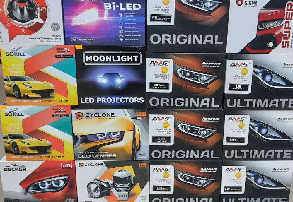 Бі лед Bi Led лінзи в фару AMS/Sigma/Cyclone/Drivex/Decker 12- 24V
