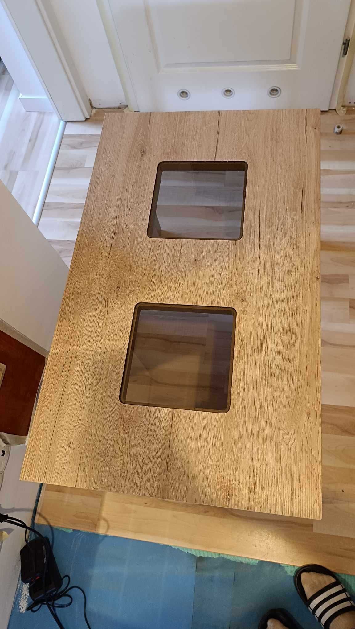 Stolik stół kawowy bodzio ze szkłem 100x60x60