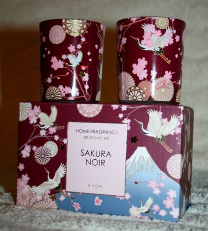 KOMPLET 2XŚwieca zapachowa Sakura Noir Candle.Kwitnące Japońskie Wiśni