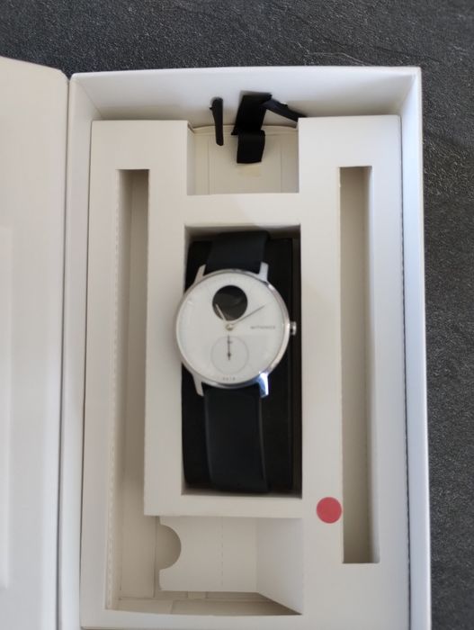 Withings Steel HR – uszkodzony smartwatch z paskiem, bez ładowarki