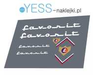 FAVORIT 93-H zastępcze naklejki na rower YESS Naklejki