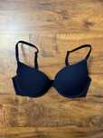 Granatowy bawełniany biustonosz pushup stanik MS Marks Spencer 75 C