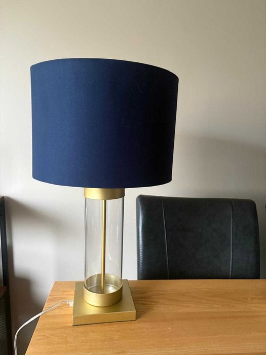 Lampa stojąca granatowo złota home&you