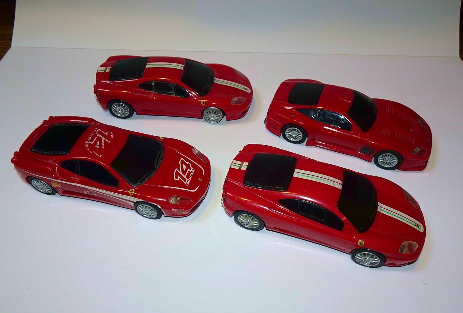 4 samochody Ferrari 1:38 modele F430, 575 GTC, 360