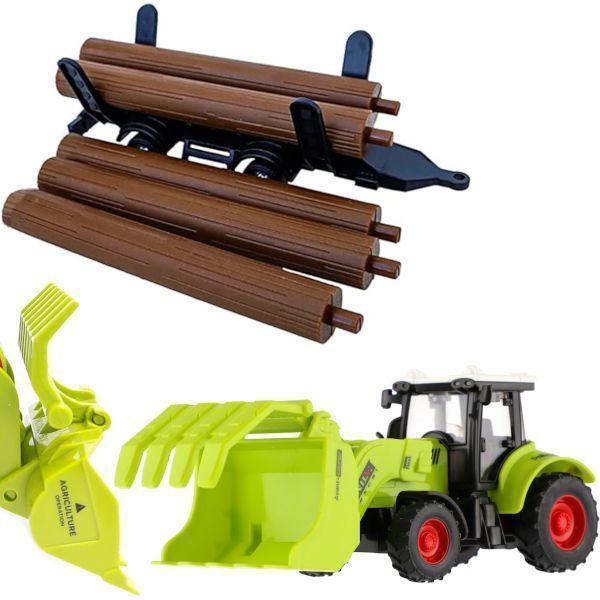 Zestaw Farmerski 2 Duże Traktory + 3 Maszyny Rolnicze Kombajn