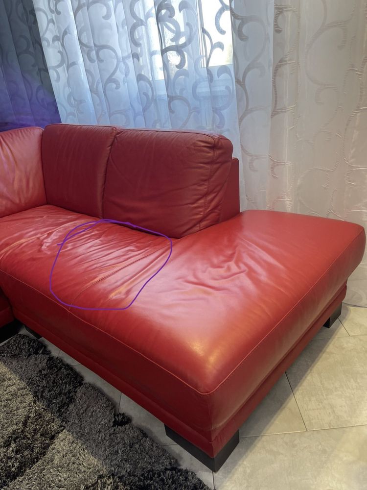 Продам кутовий диван, Італія шкіра