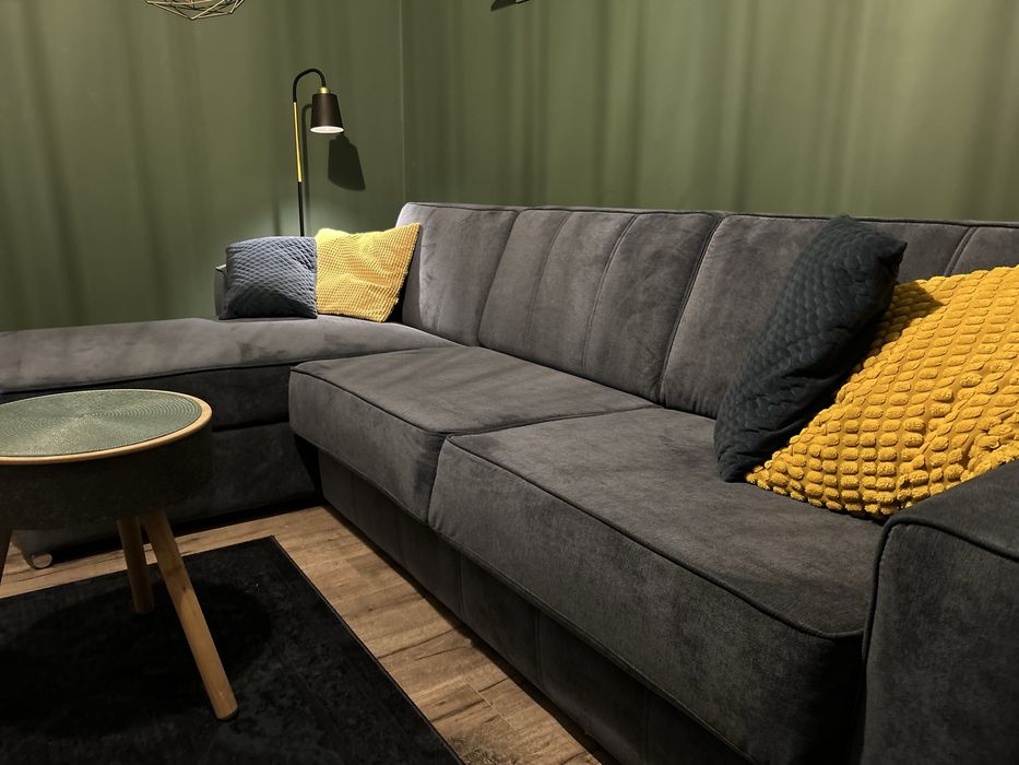 Sofa, narożnik, kanapa, wypoczynek z funkcją spania (jak nowy)