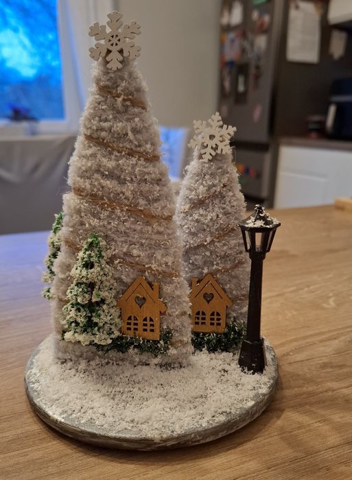 Stroik świateczna wioska ,dekoracja ,ozdoba Handmade Nowa