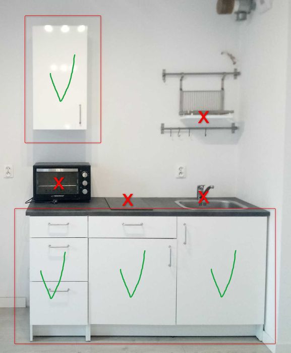 szafki kuchenne 60cm i 45cm zestaw