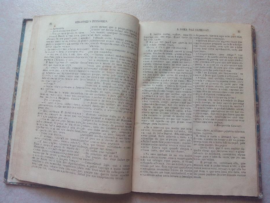 Livro "A Dama das Camélias" de Alexandre Dumas (filho), Edição 1854