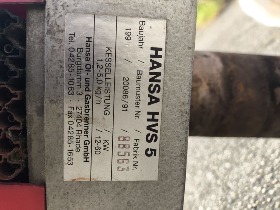 Palnik Hansa Hvs5 do 60kw