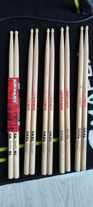 Baquetas Wincent 5AXL e 5B.