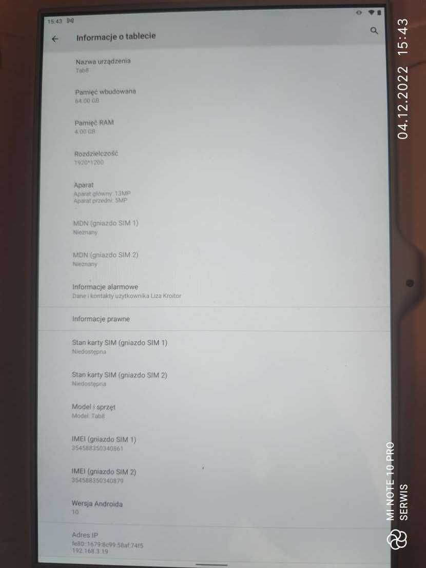 Tablet Blackview Tab 8 10.1" 64 GB 4G LTE Złoty