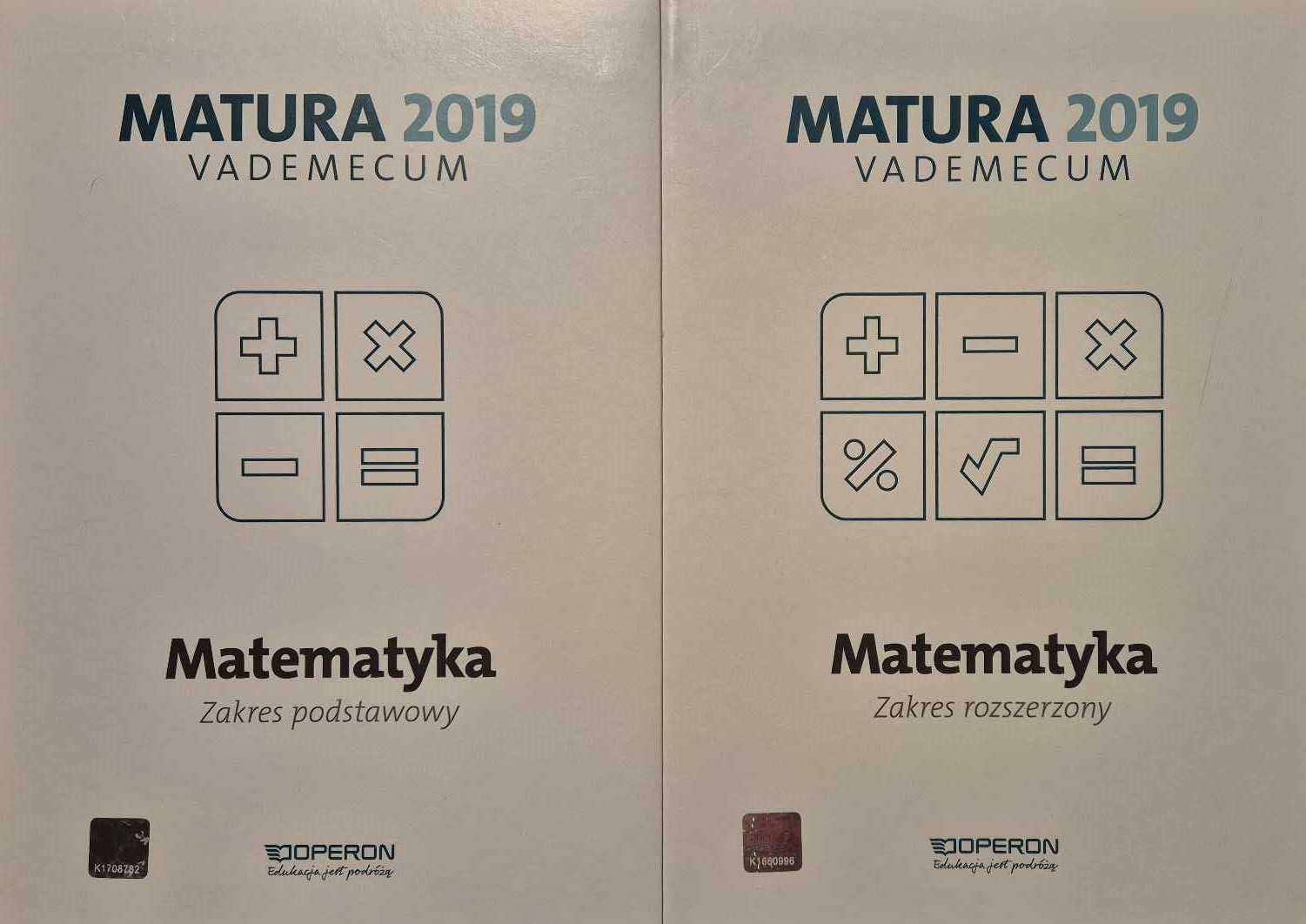 Vademecum maturalne MATEMATYKA OPERON poziom podstawowy i rozszerzony