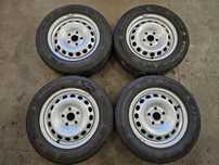4x Felgi stalowe VW 6.0 x 15 5x112 ET47 srebrne Caddy IDEALNE [515]