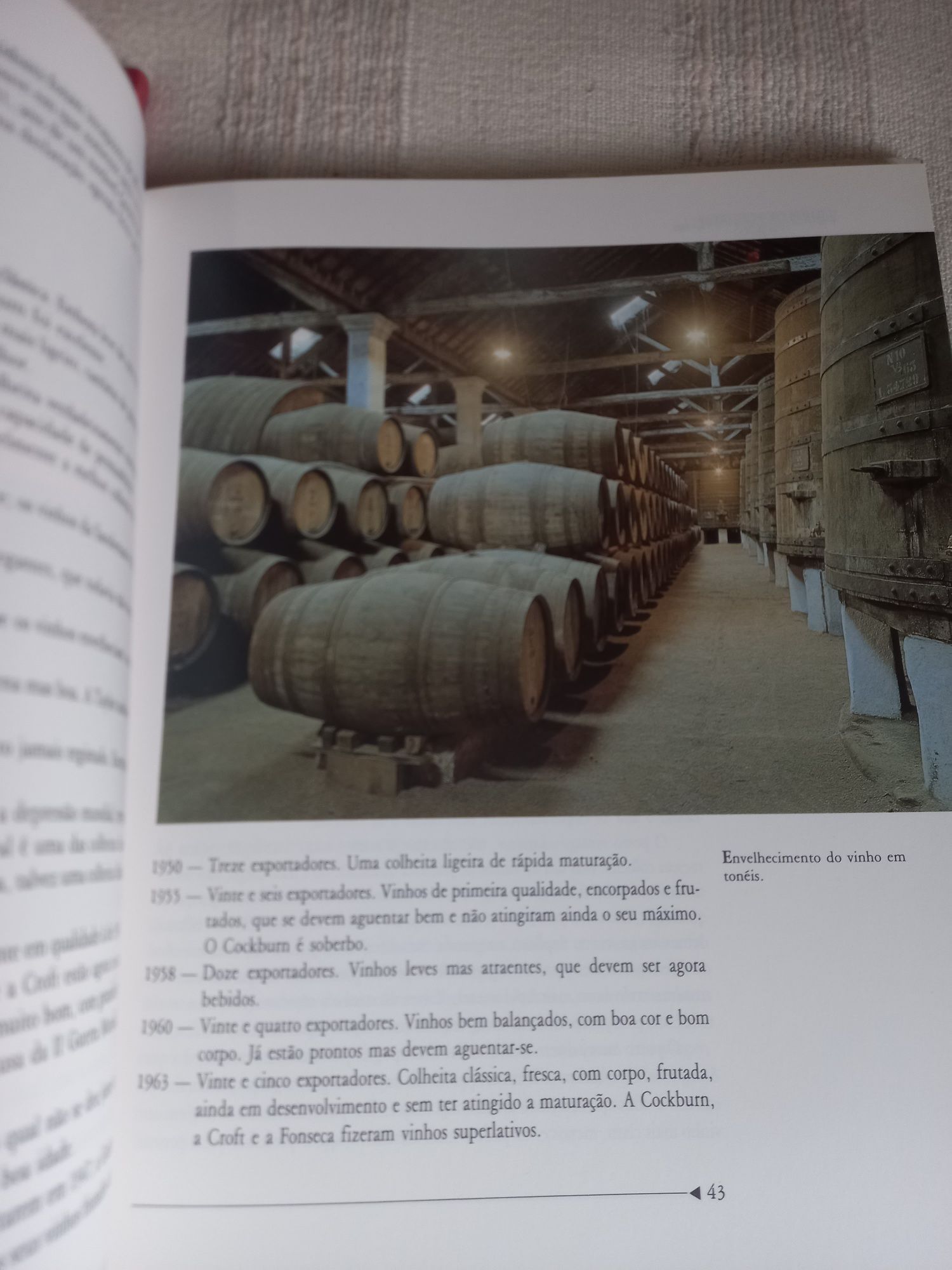 Livro álbum de capa dupla sobre os vinhos portugueses
