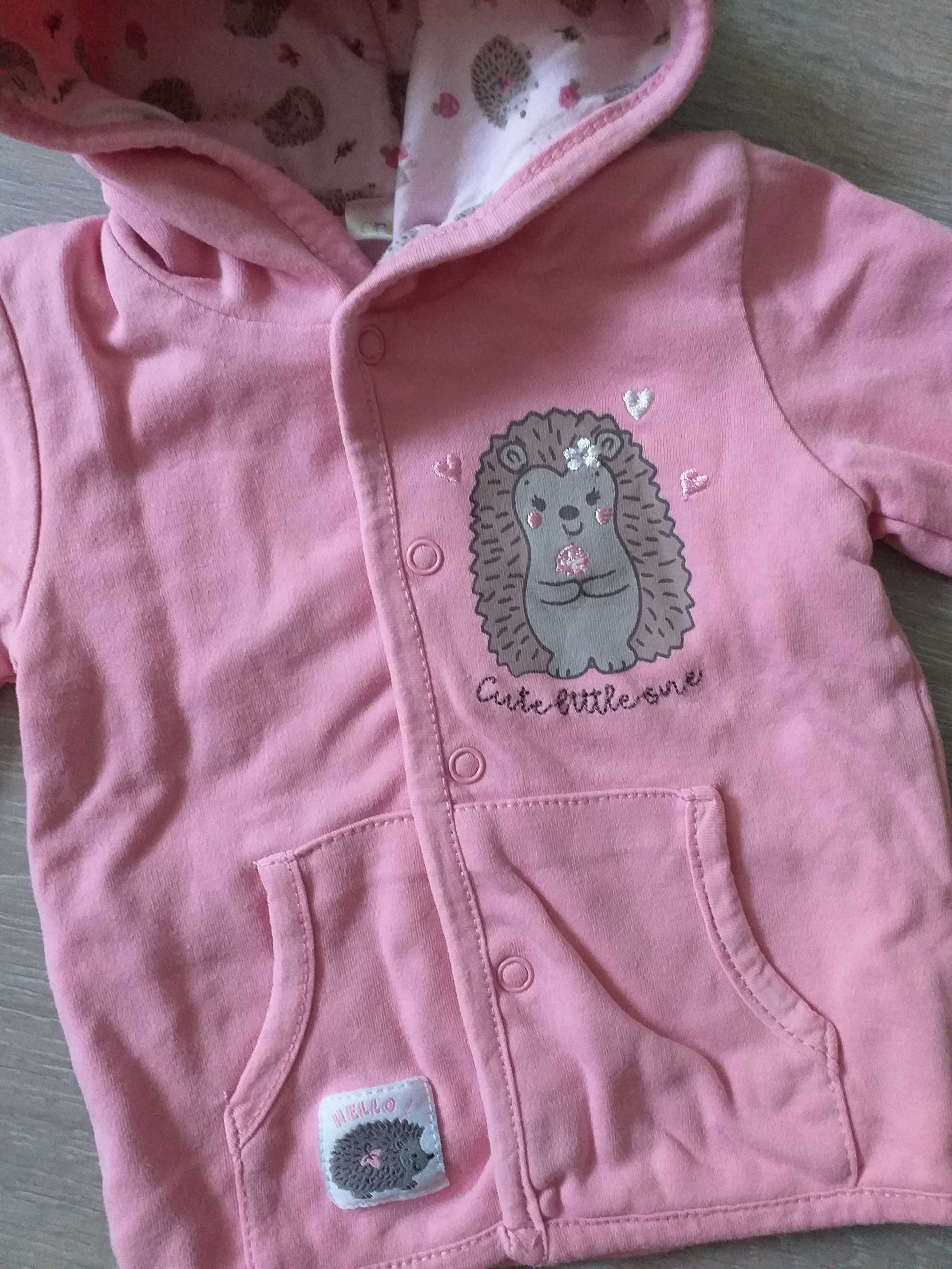 Bluza dziewczęca z kapturem jeżyk cute little one 62