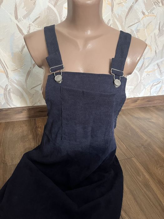 Сарафан вельвет синий